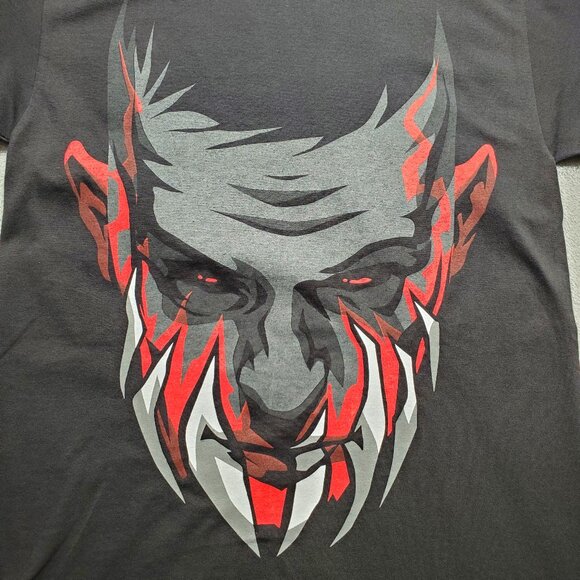 NXT Finn Balor Demon Face WWE Wrestling Black Graphic Tee Adult Sz Small NWOT - Picture 5 of 10